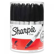 SHARPIE Fine Point Permanent Marker, Black, Fine, 36 Bulk